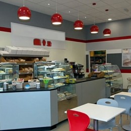 Shop fitted bakery counters and display racks fitted by area