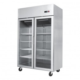 2 door, 1200mm (w) x 740mm (d) x 1950mm (h), all stainless, temp. +2 - +8, LED lighting, high ambient spec.