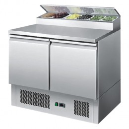 2 or 3 door fold down lid saladette, high ambient, stainless, +2 - +8