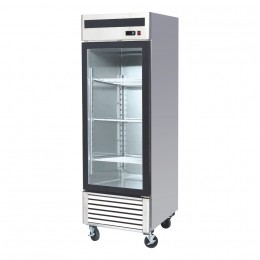 Single door, 685mm (w) x 800mm (d) x 2130mm (h), all stainless, temp. +2 - +8, LED lighting, high ambient spec.