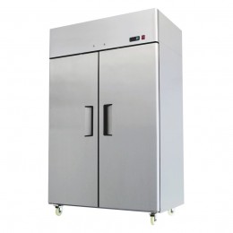 Double door slimline chiller 1200 wide, -2 / +2, all stainless, high ambient