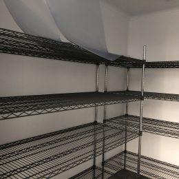 Internal showing extra deep shelving fosters